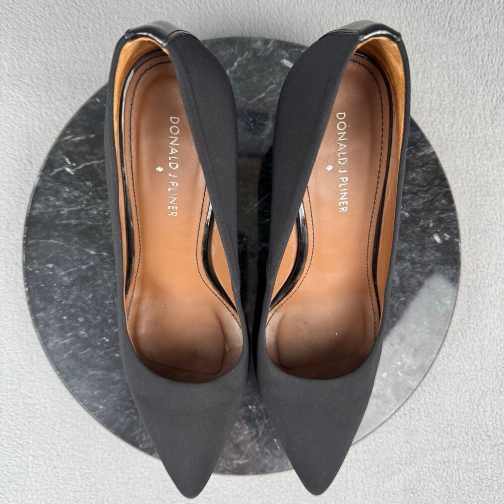 Donald J Pliner Treva Black Pump Platform Heels Vero Cuoio Women’s Size 9.5M US - Picture 6 of 9
